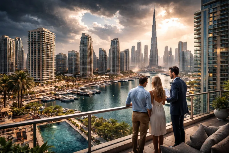 Dubai skyline and luxury living views