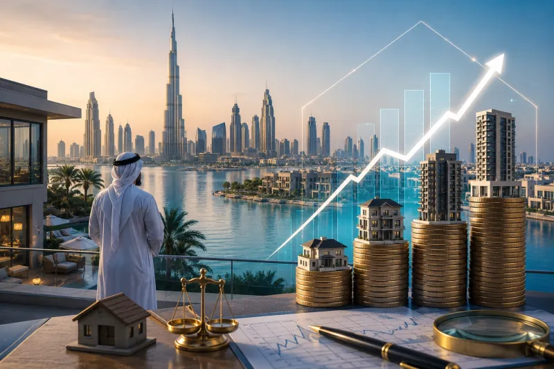 Golden hour real estate investment vision