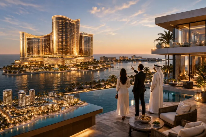 Luxury resort by the sunset coast