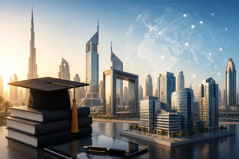 Corporate vision in a futuristic city