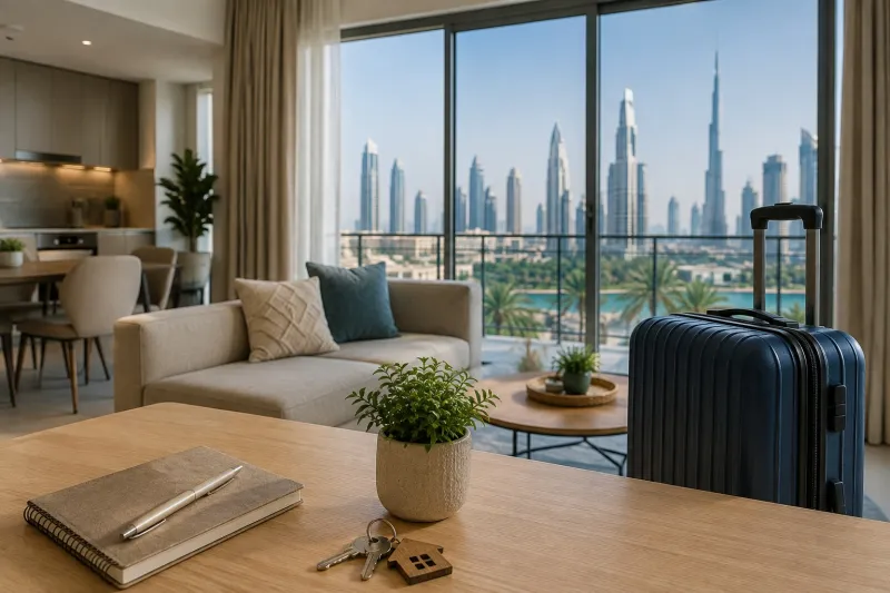 Modern Apartment with Dubai Skyline Views