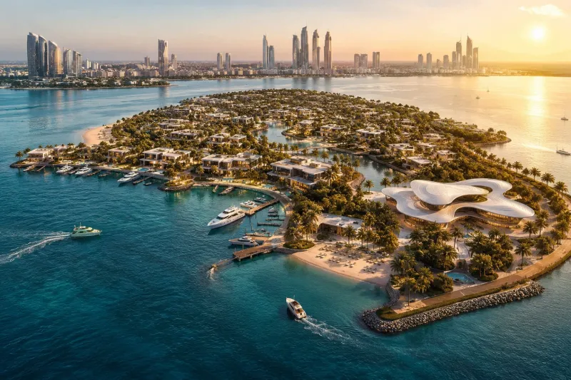 Futuristic Waterfront Resort at Golden Hour